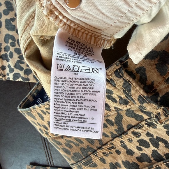 NWT GAP Cheetah Print High Rise Wide Leg - Brown and Black Pants(Size 8/29 R) - Picture 6 of 8